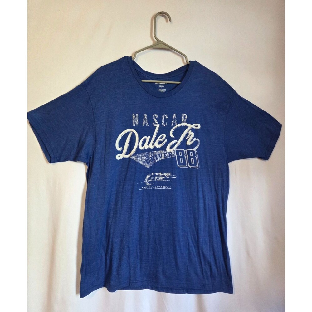 NASCAR Dale Jr 88 Graphic T-Shirt Blue Racing Tee Size XL